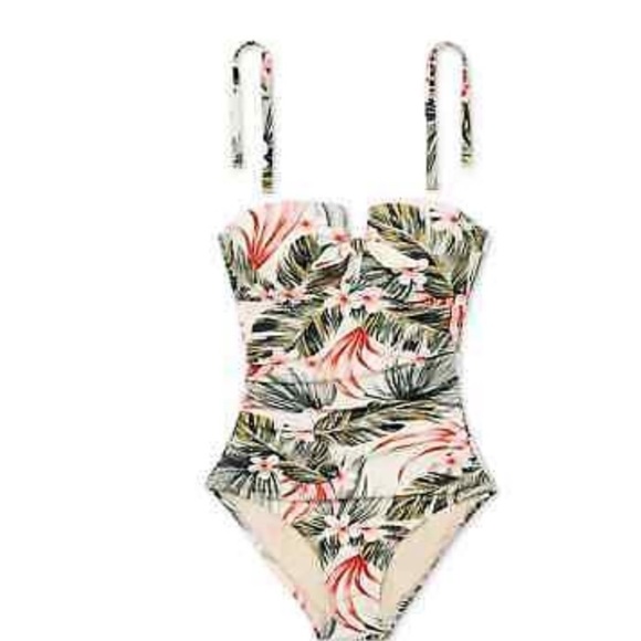 Women's Pique Bandeau High Coverage One Piece Swimsuit - Kona Sol™ Multi - Picture 4 of 7